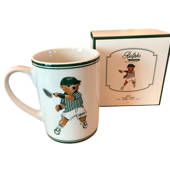 Ralph Lauren Other - Ralph Lauren Ralph’s Coffee Polo Bear Mug Tennis Ceramic 14oz SOLD OUT Collector